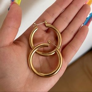 gold hoop earrings